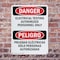 Signmission Electrical Testing Bilingual Danger Sign, Plastic, 7in W x 10in L, 2PK OS-2PACK-DS-P-710-VS-1786 - alternate 4